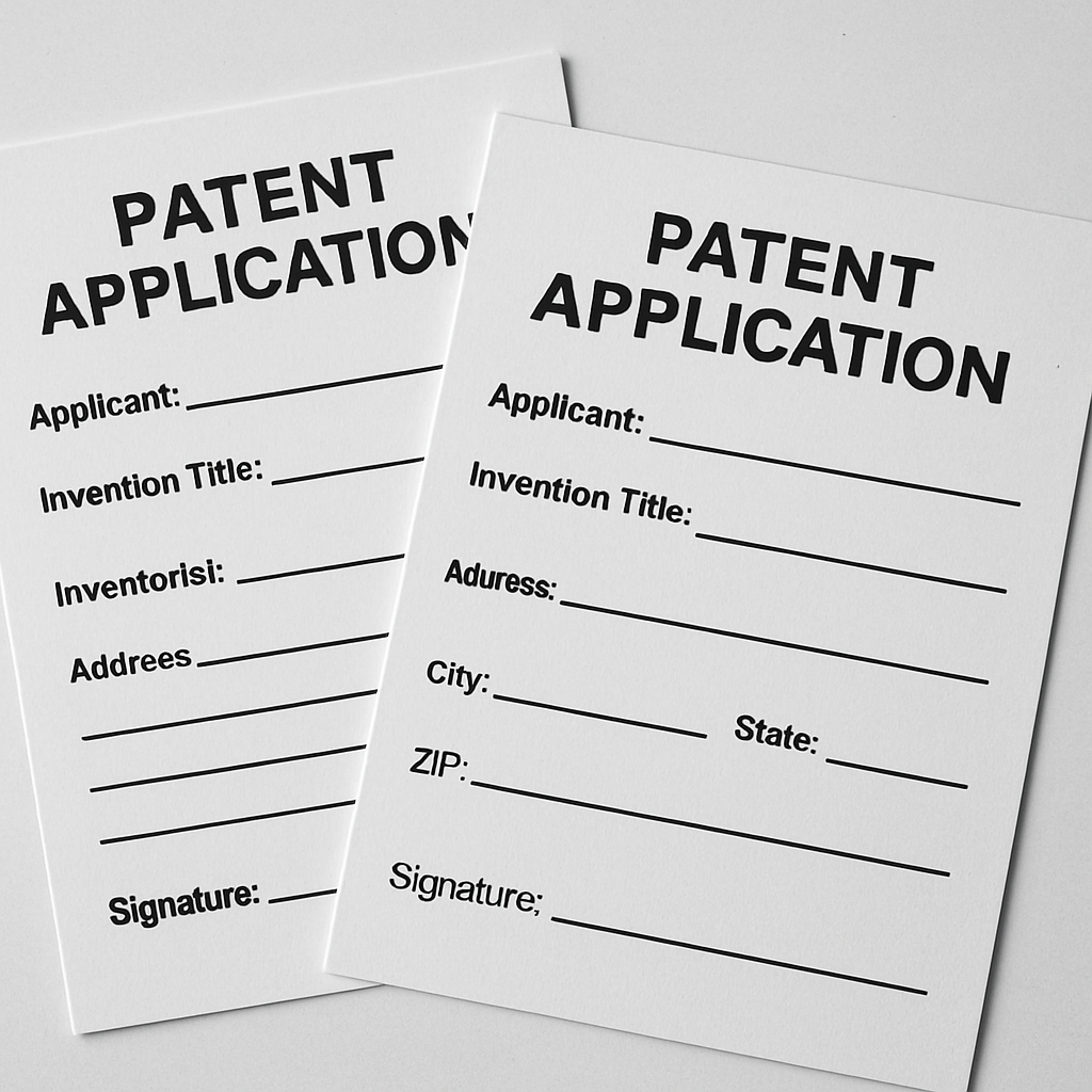 Patent application forms