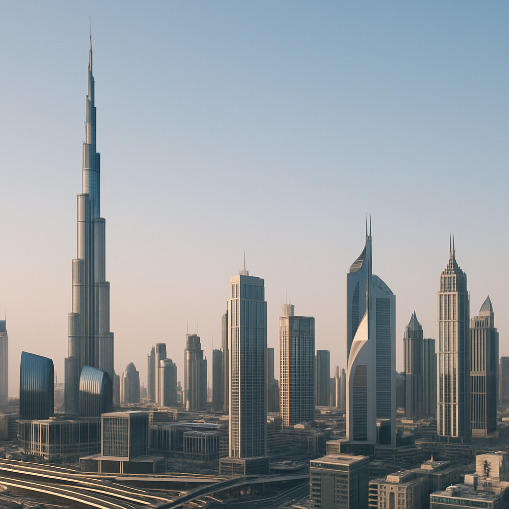 Dubai cityscape with modern buildings