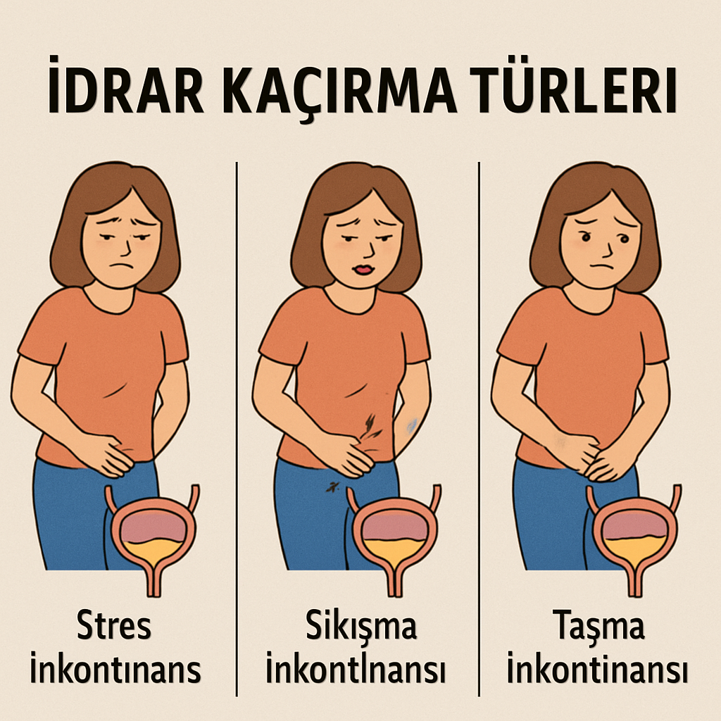 İdrar kaçırma türleri