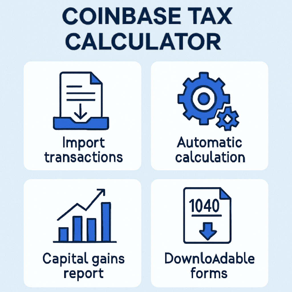 Visualization of Coinbase Tax Calculator features