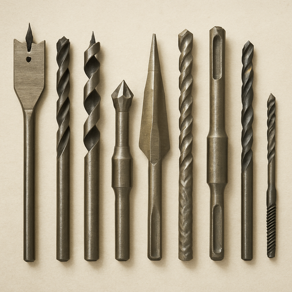 Different types of drill bits