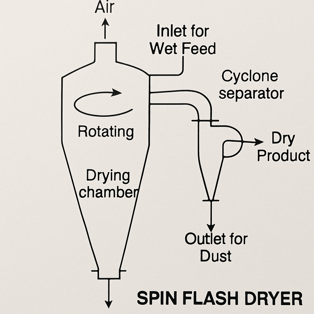 spin flash dryer diagram