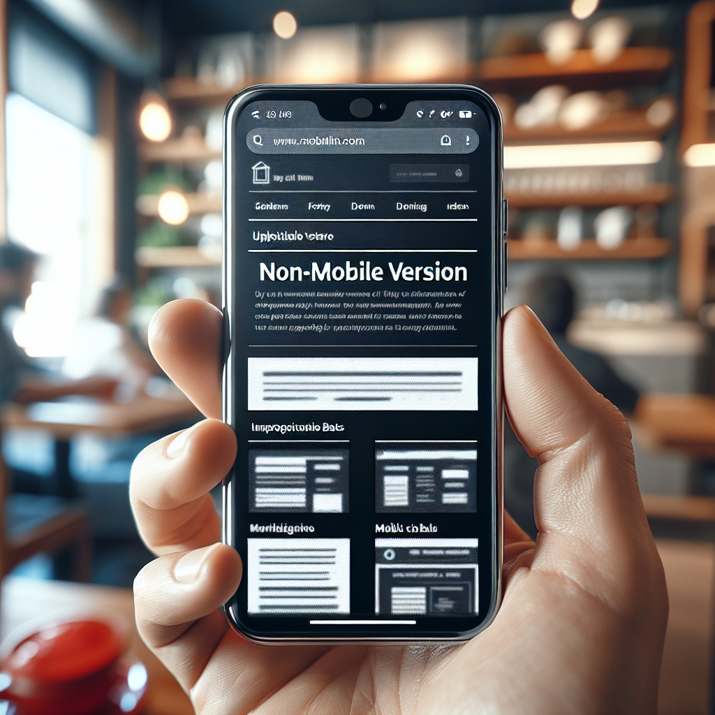 Non-mobile website on mobile device