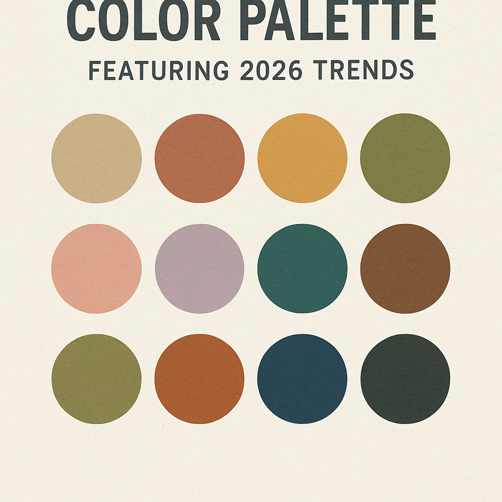 color palette featuring 2026 trends