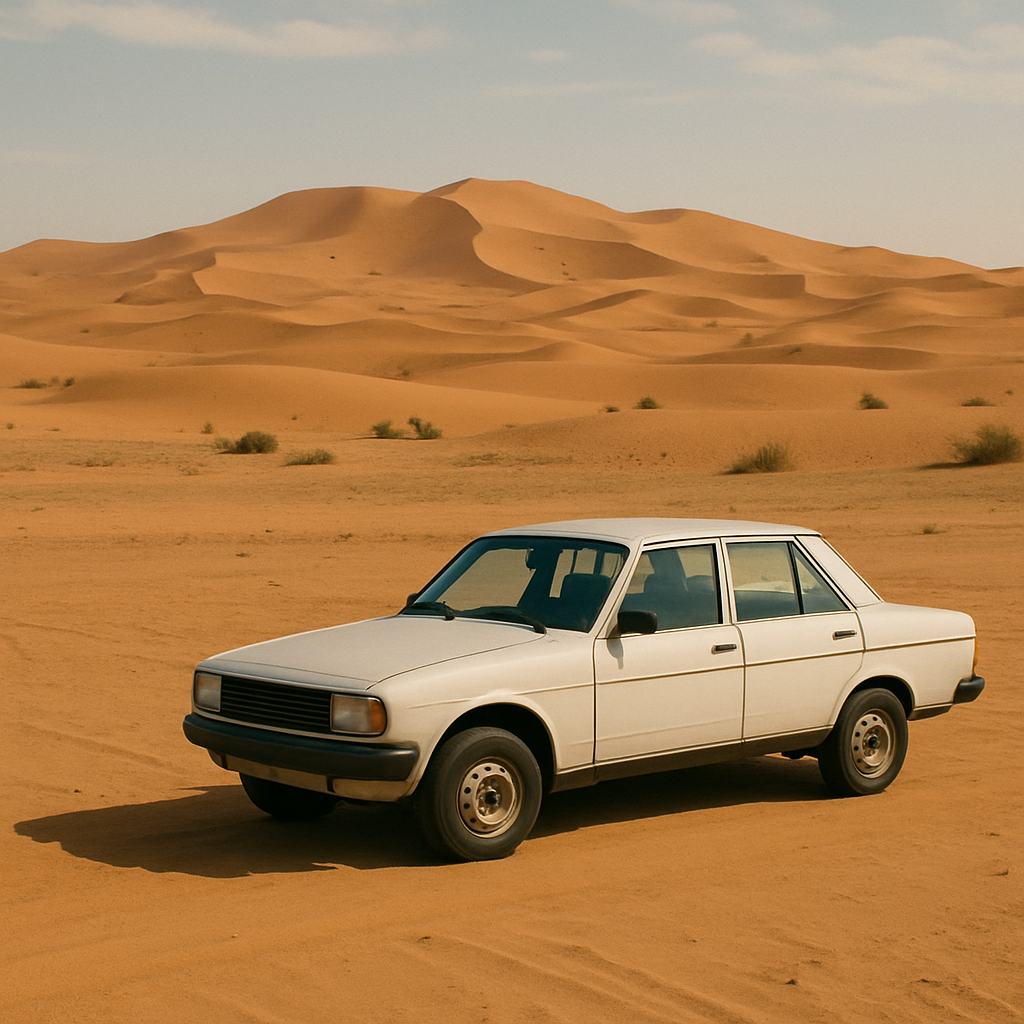 coche en el desierto de Marruecos