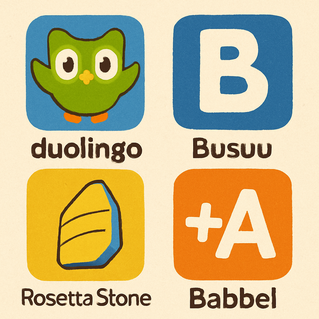 Different language learning apps