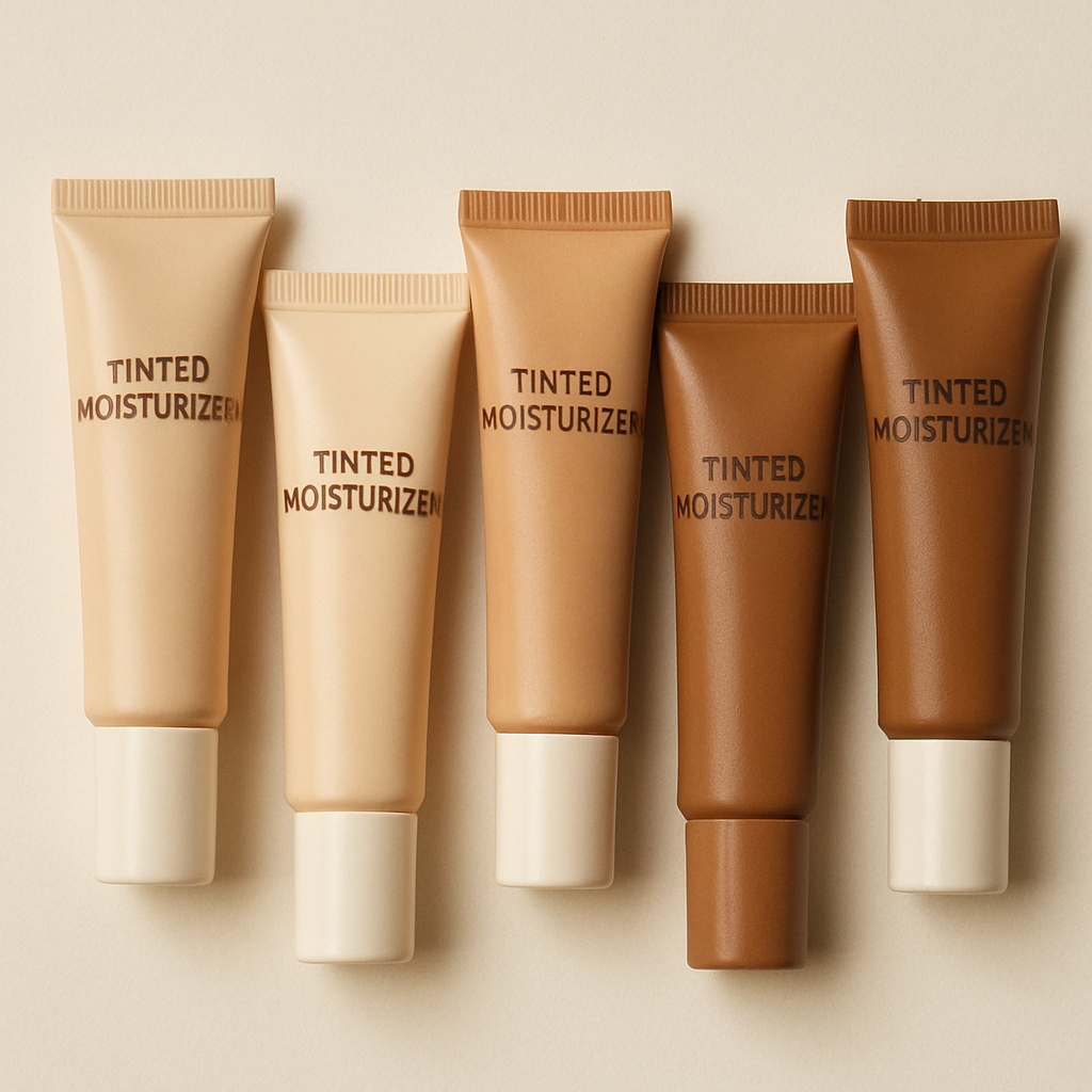 A collection of tinted moisturizers in various shades