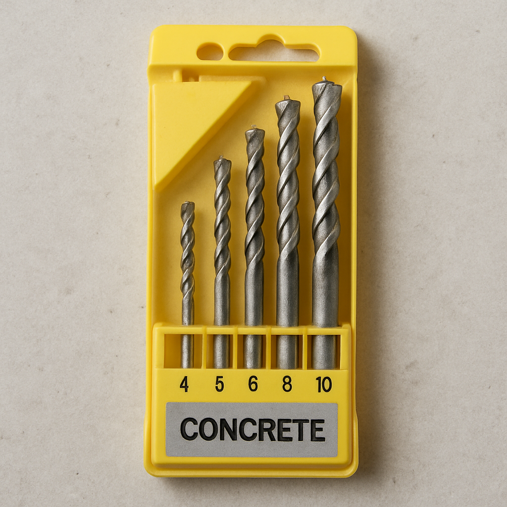 Drill bits set for concrete