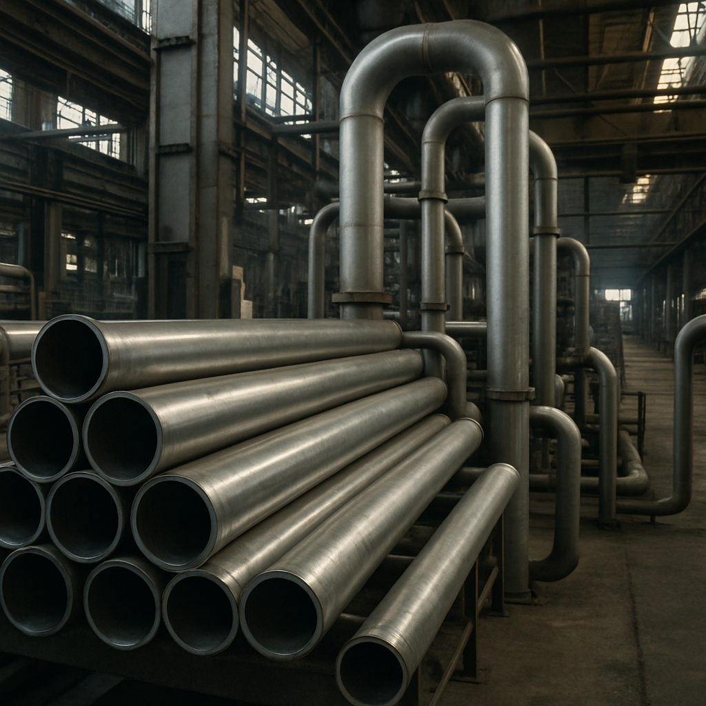 industrial setting with alloy tubing