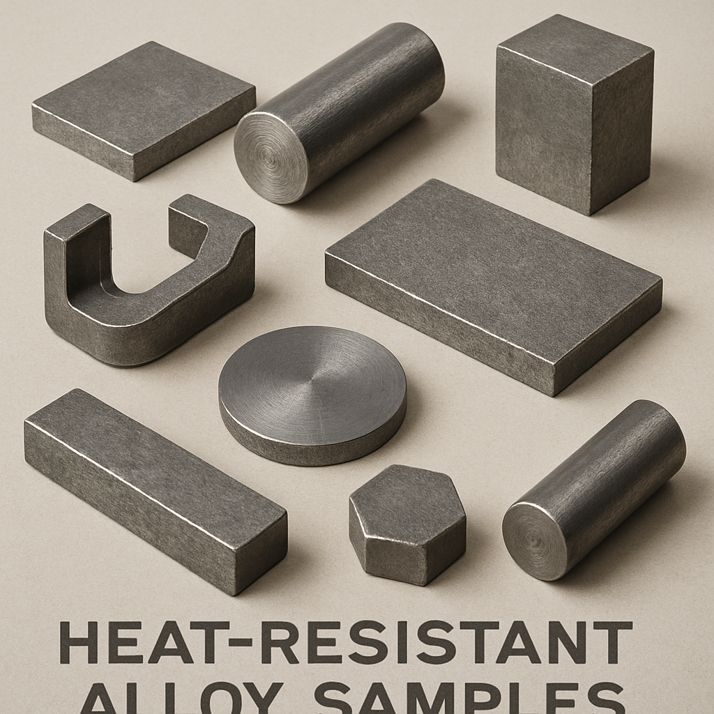 A variety of heat resistant alloy samples