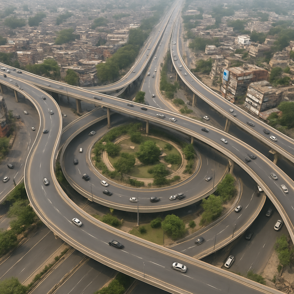 Aerial view of Kalma Chowk in Lahore