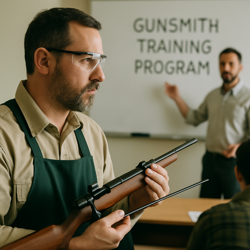 Gunsmith attending a training program