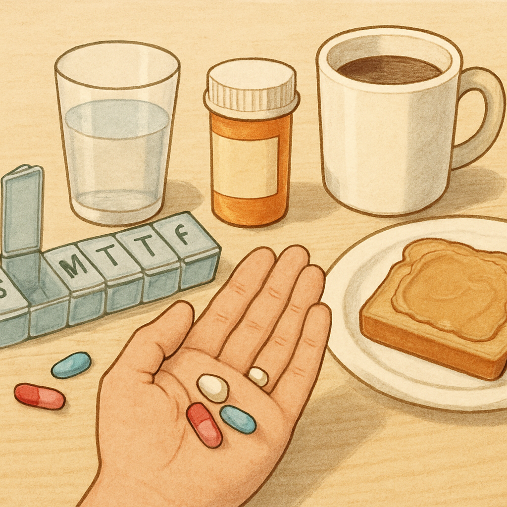 morning routine with medication