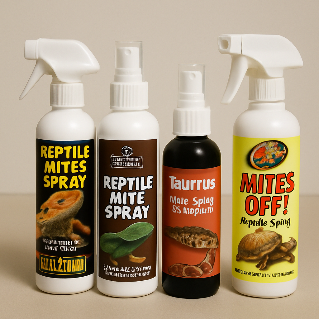 A selection of reptile mite sprays