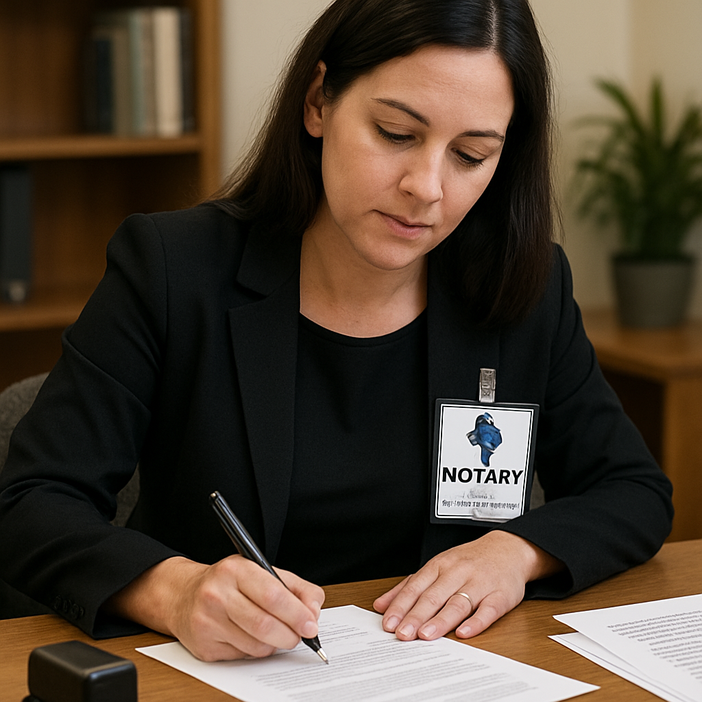 Texas notary signing agent at work