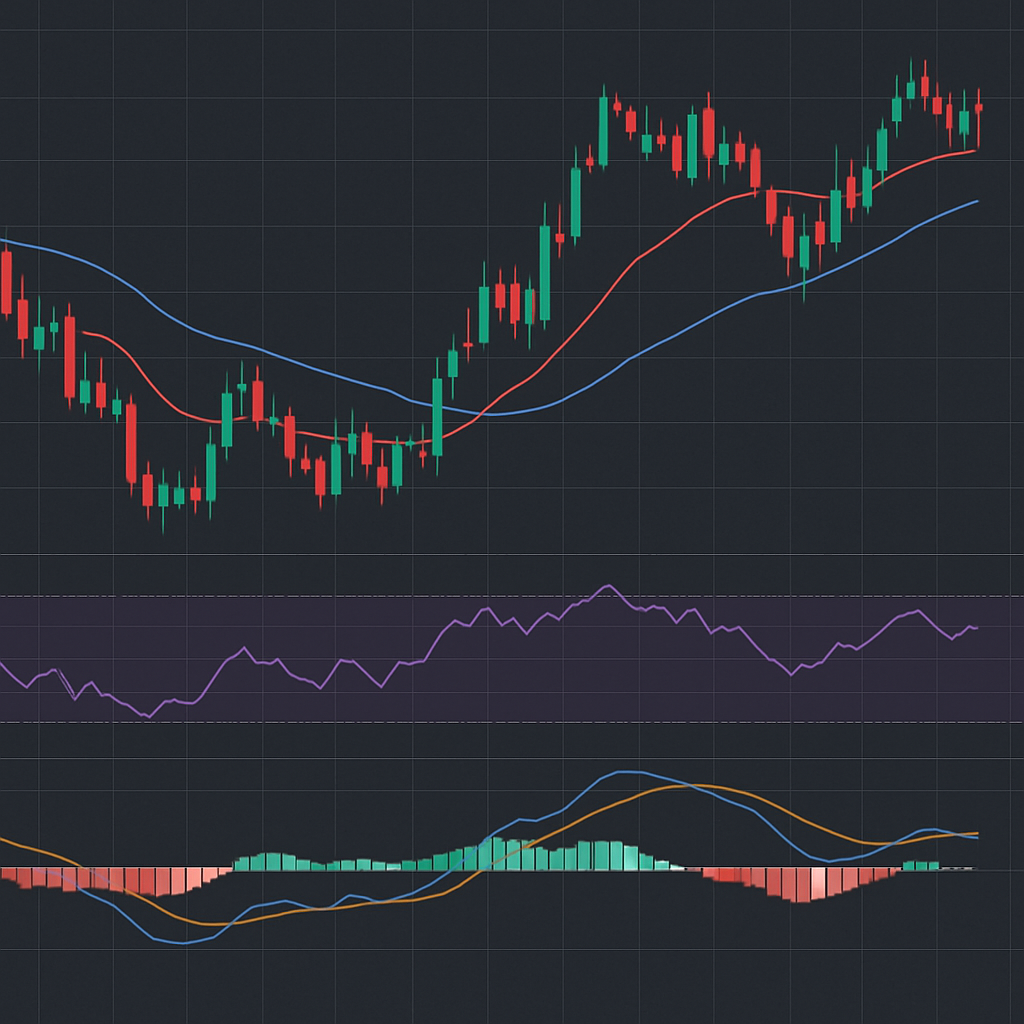 Technical analysis chart with indicators