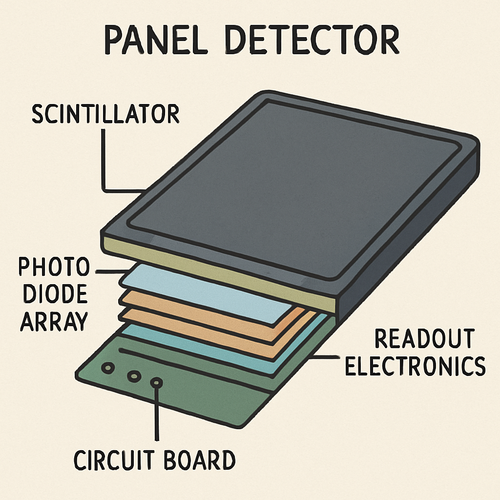 Illustration of a panel detector's components