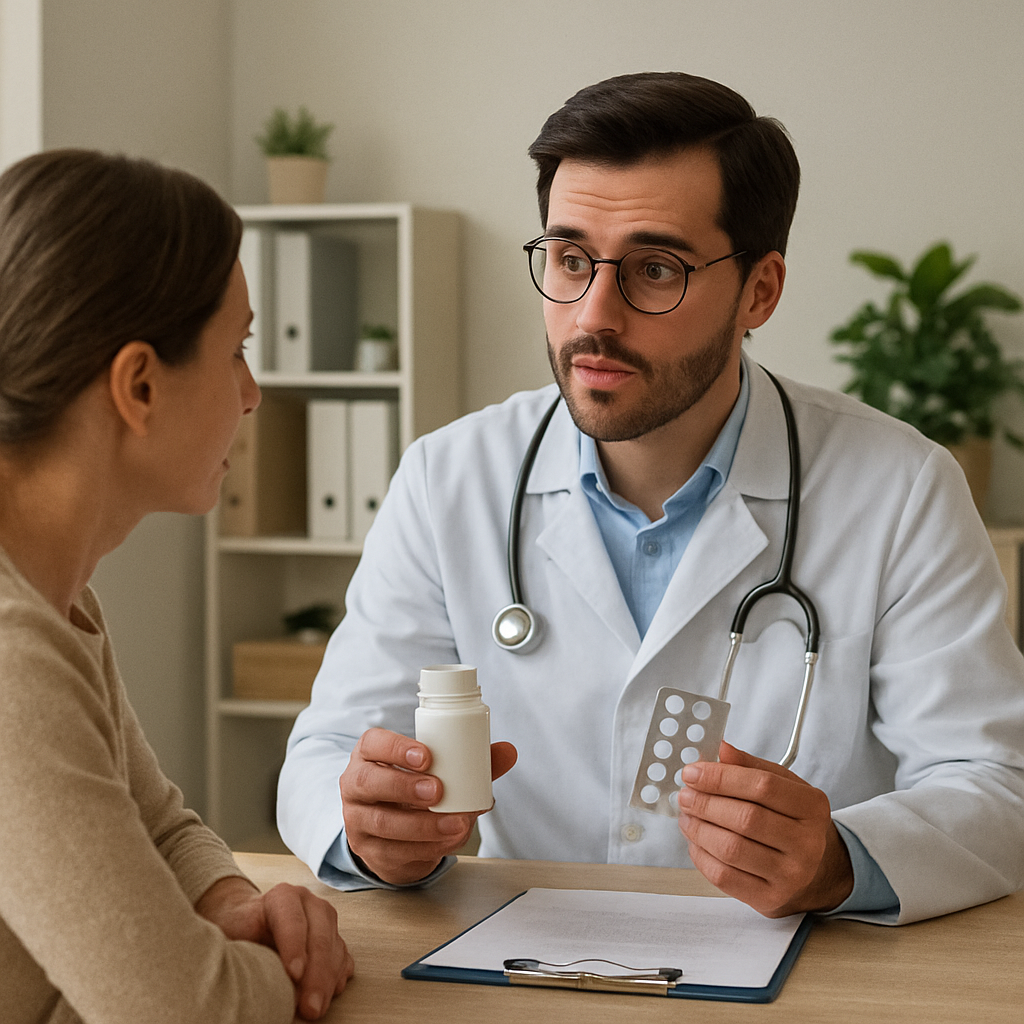 Doctor discussing medication options with a patient