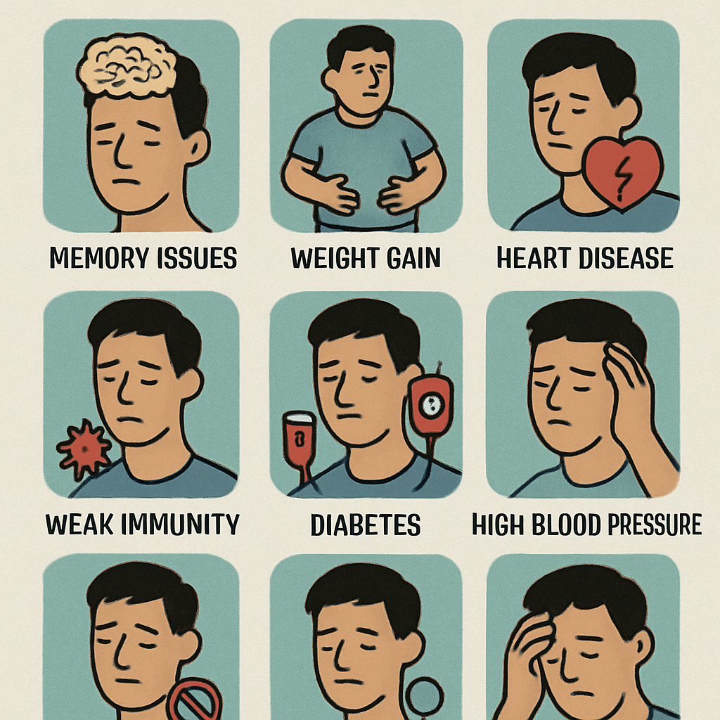 Health effects of poor sleep