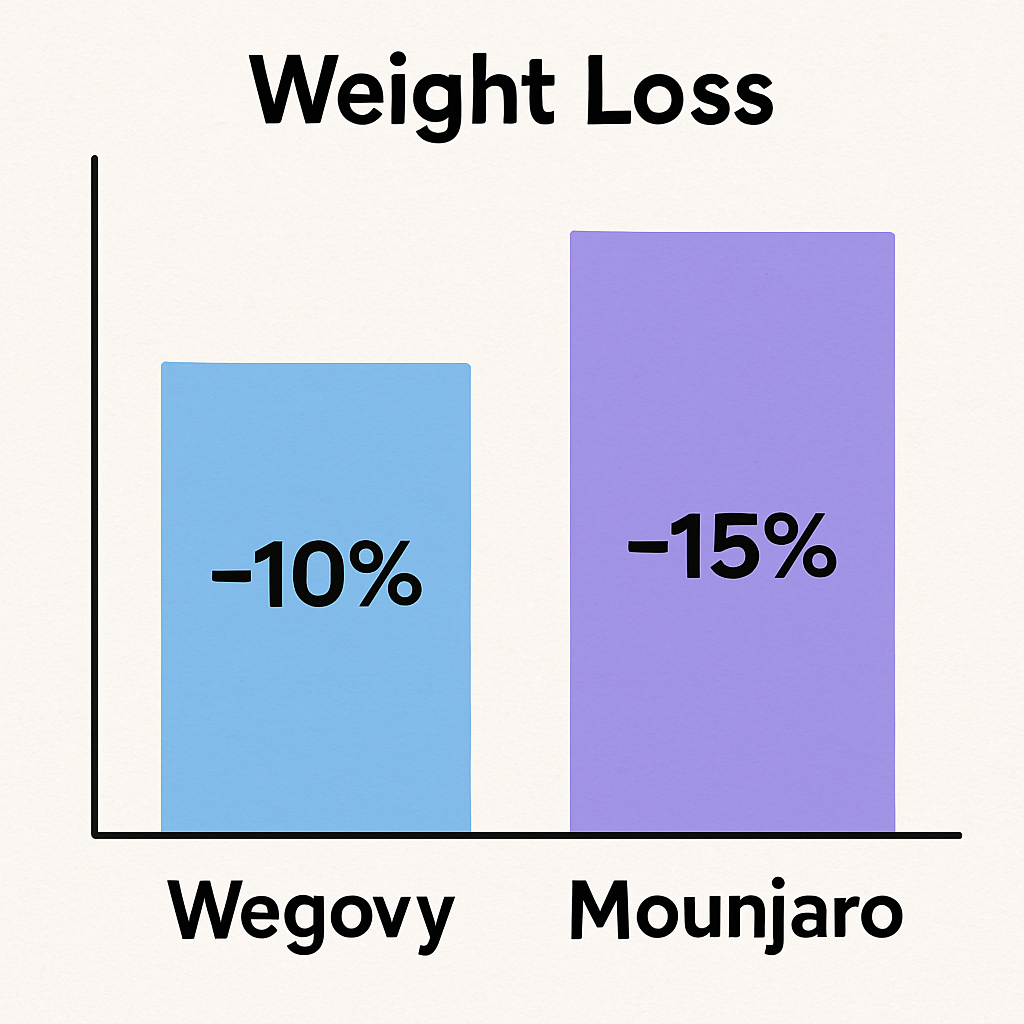 Comparison of Wegovy and Mounjaro weight loss results