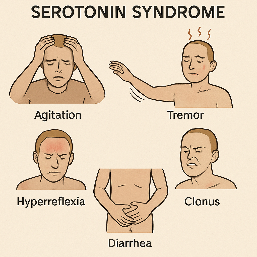 Serotonin syndrome symptoms diagram
