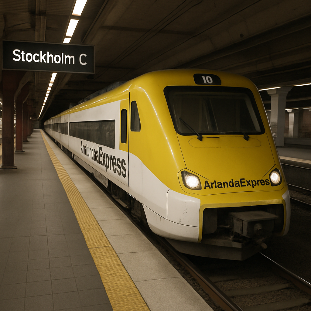 Arlanda Express train at Stockholm Central Station
