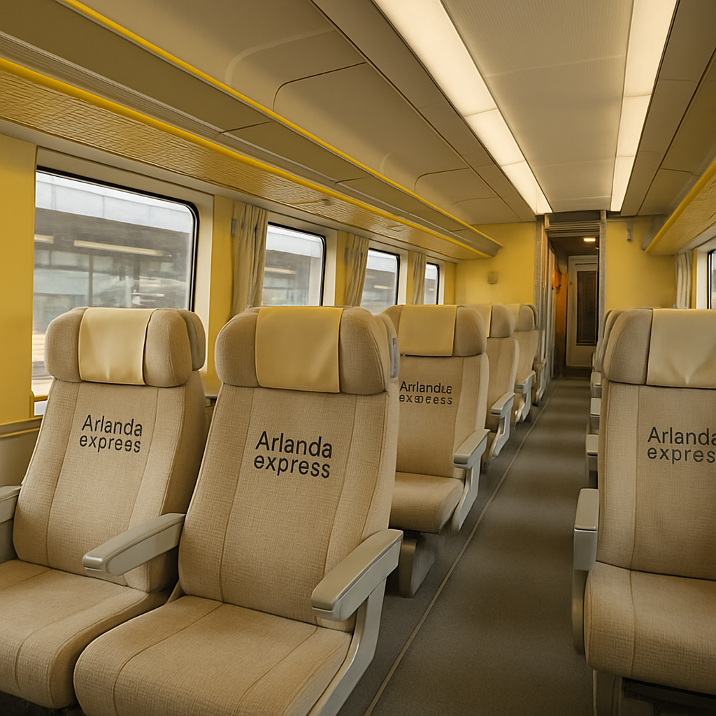 Interior view of an Arlanda Express train