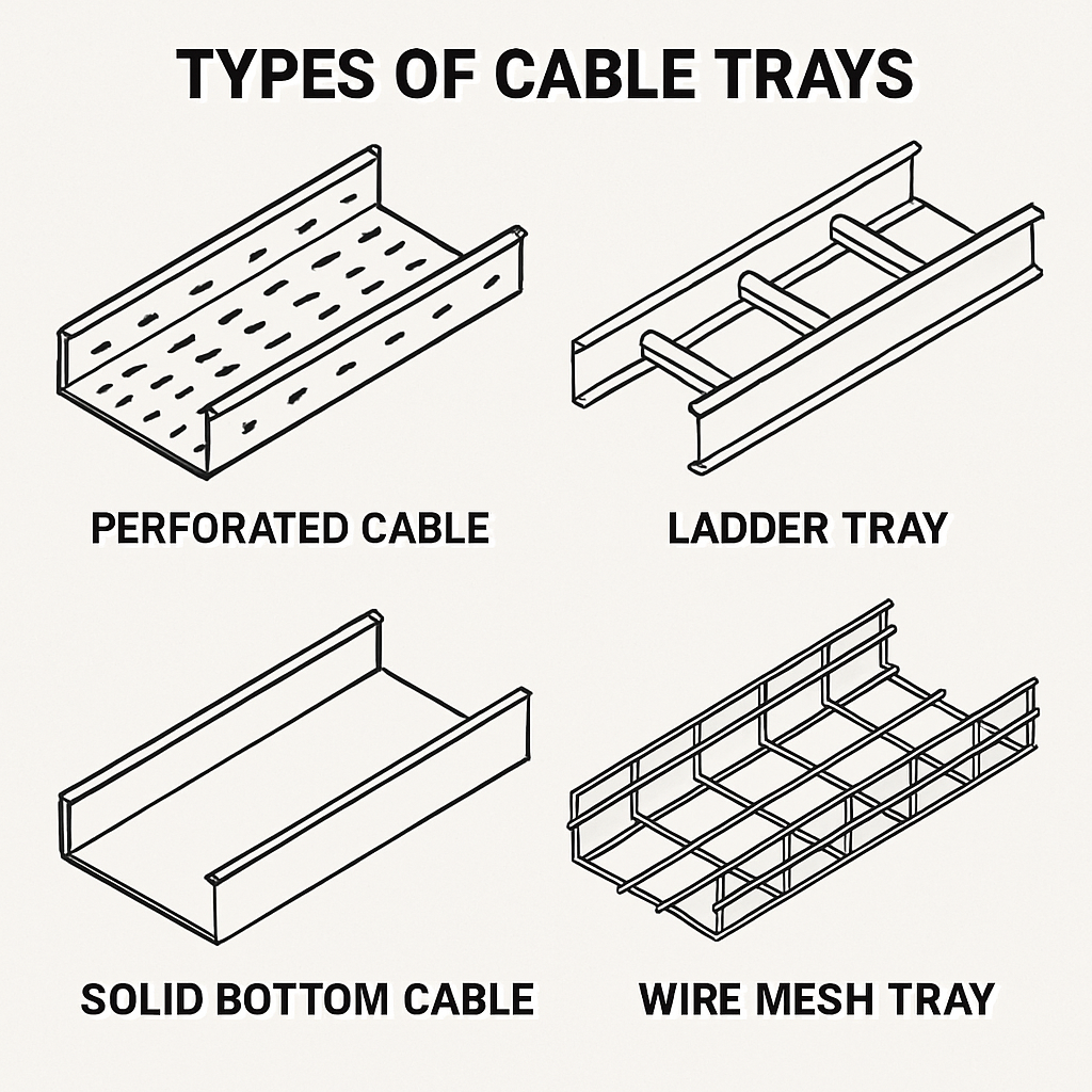 Different types of cable trays