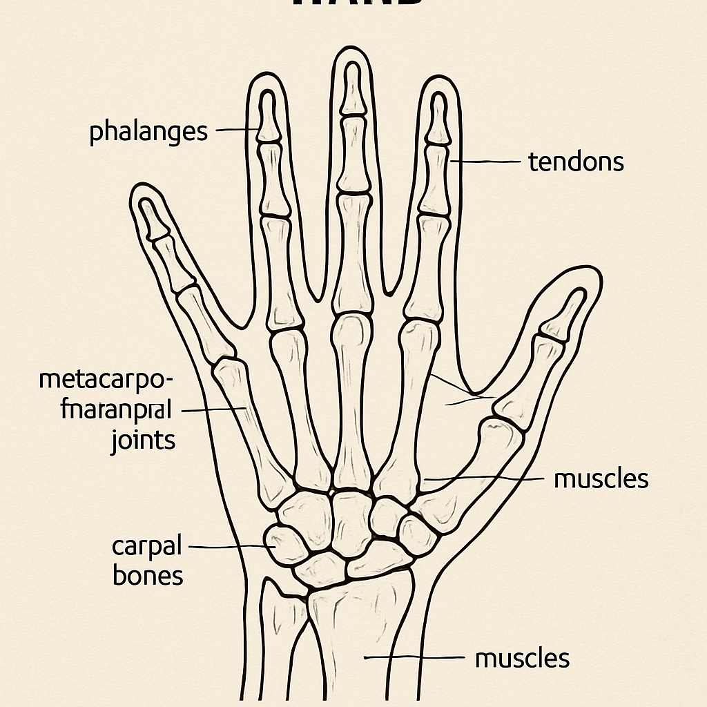 Hand anatomy diagram