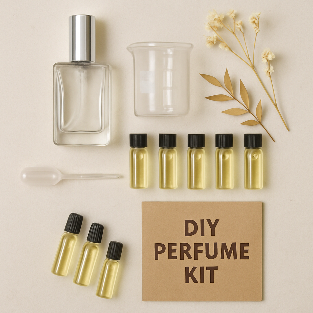 DIY perfume kit components