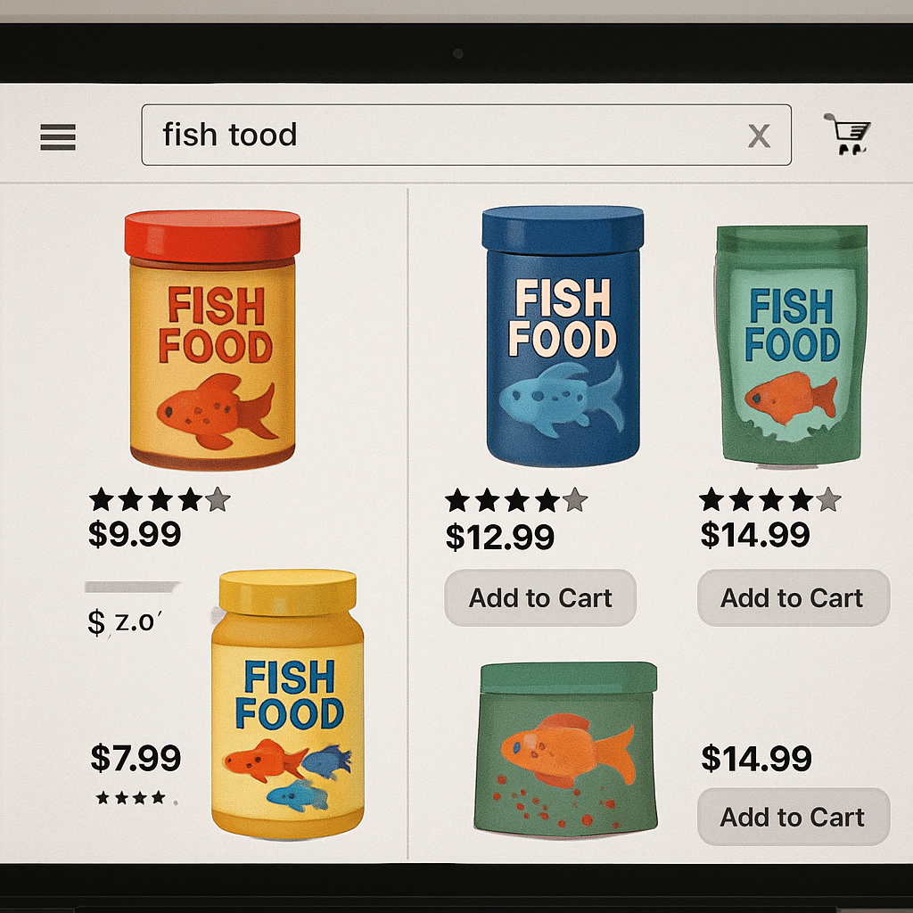 Online shopping for fish food
