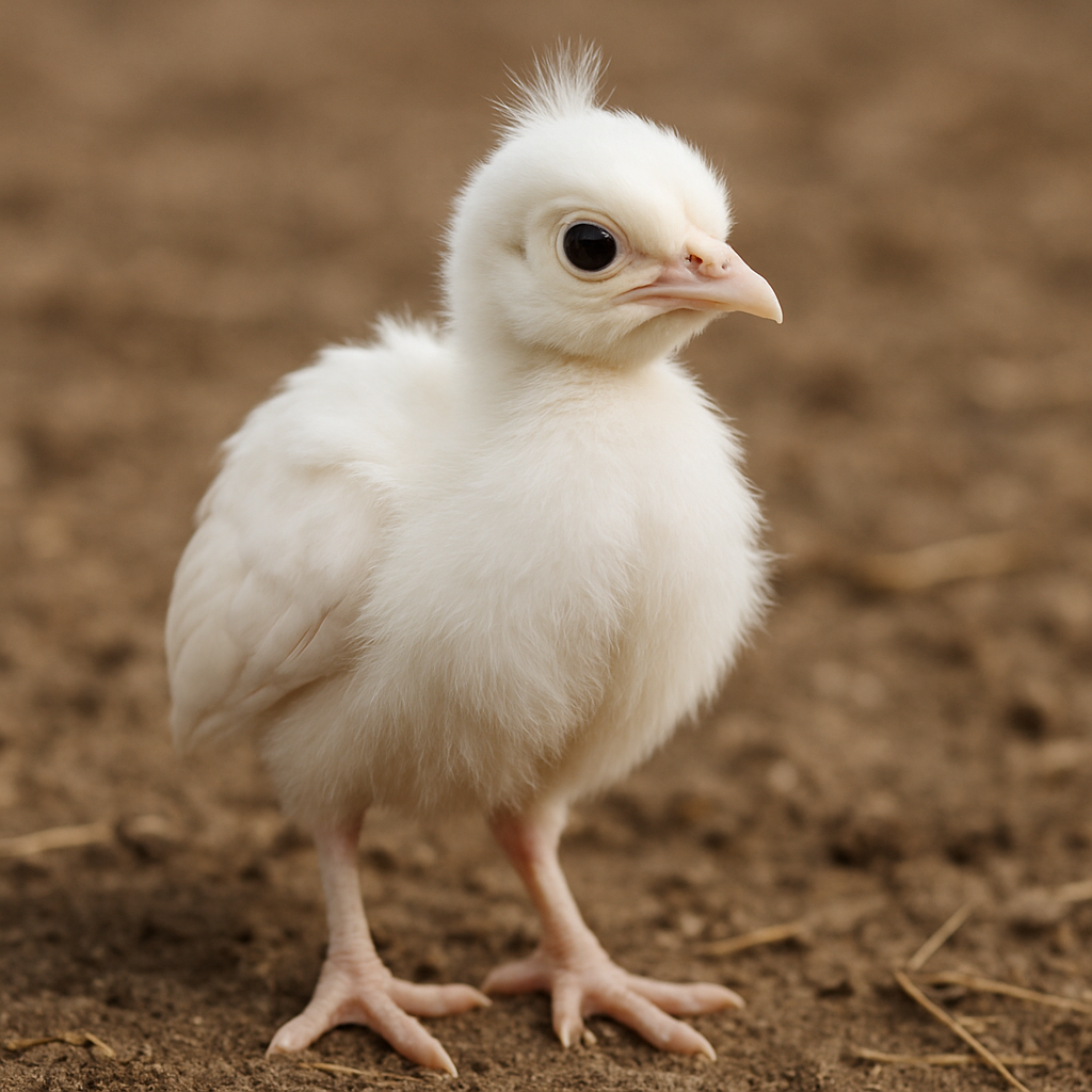 White peafowl chick