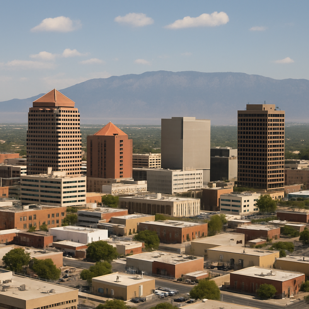 Skyline view of Albuquerque, New Mexico