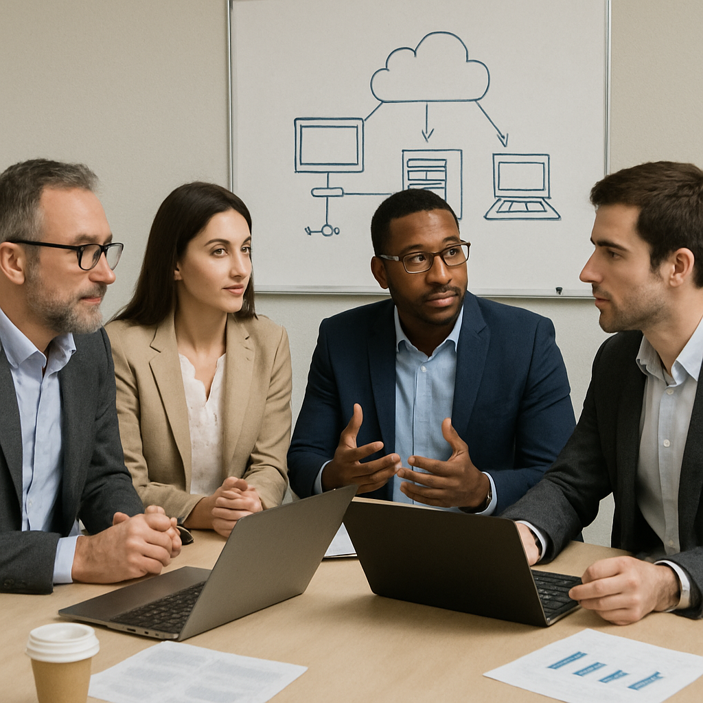 business meeting with IT consultants