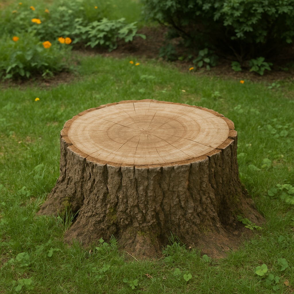 tree stump in garden