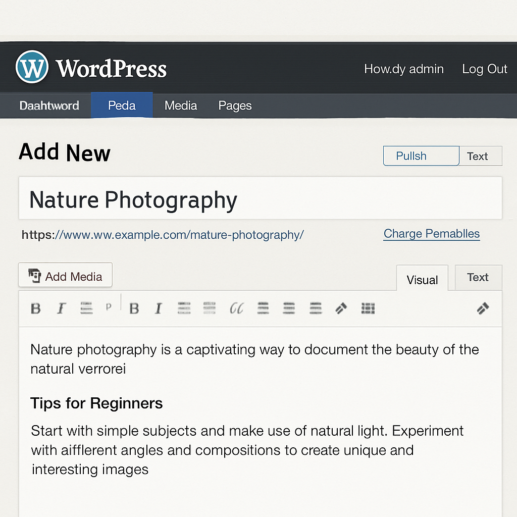 Interface WordPress conviviale
