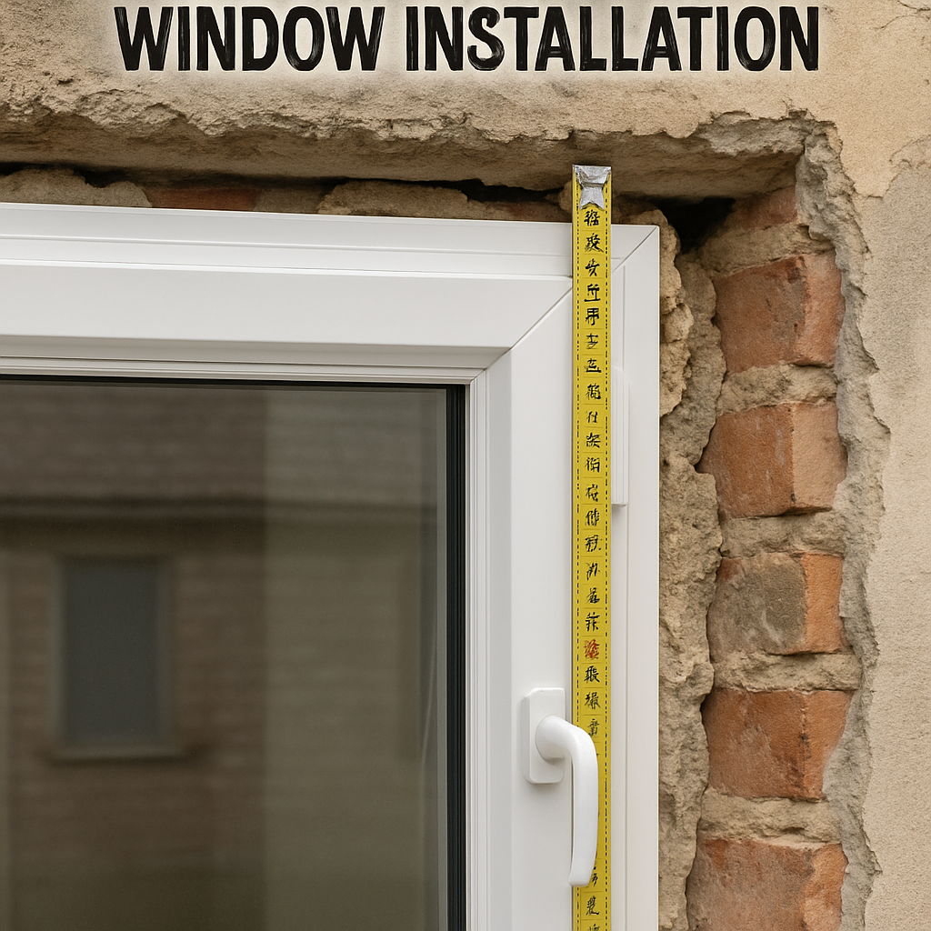 An incorrectly measured window installation