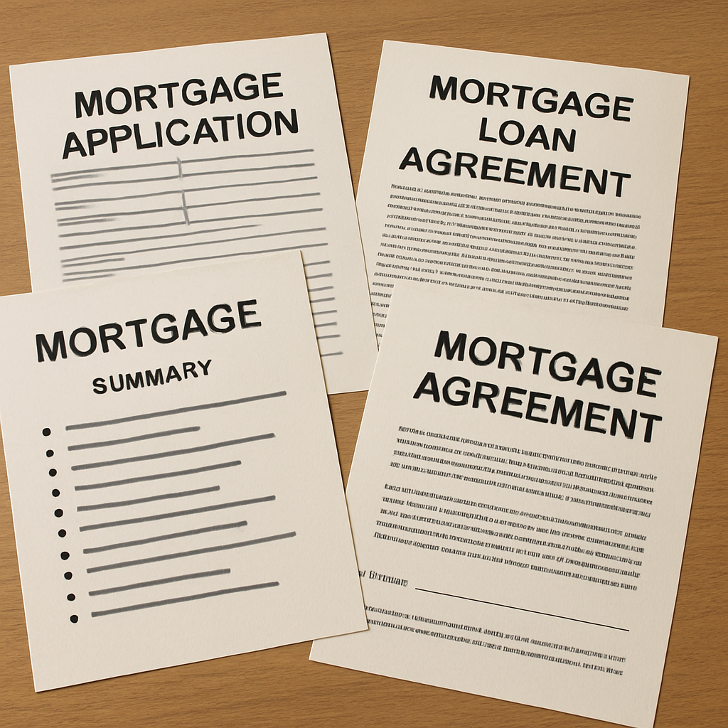 Different types of mortgage documents