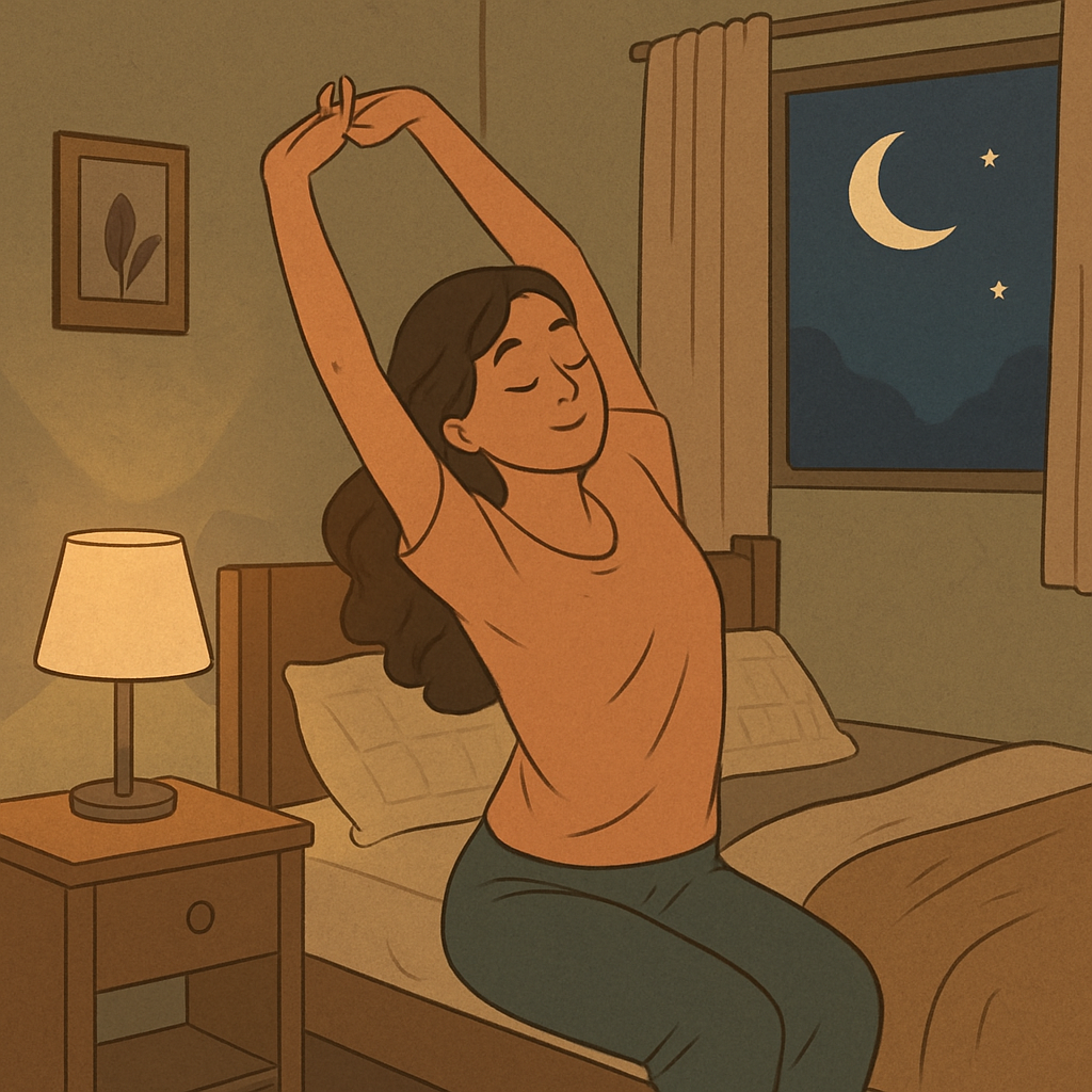 woman-stretching-before-bed