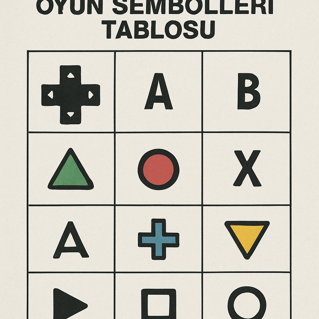 Oyun sembolleri tablosu