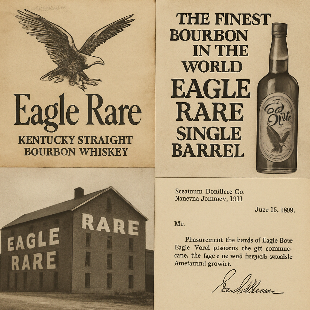 Historical documents and images related to the history of Eagle Rare