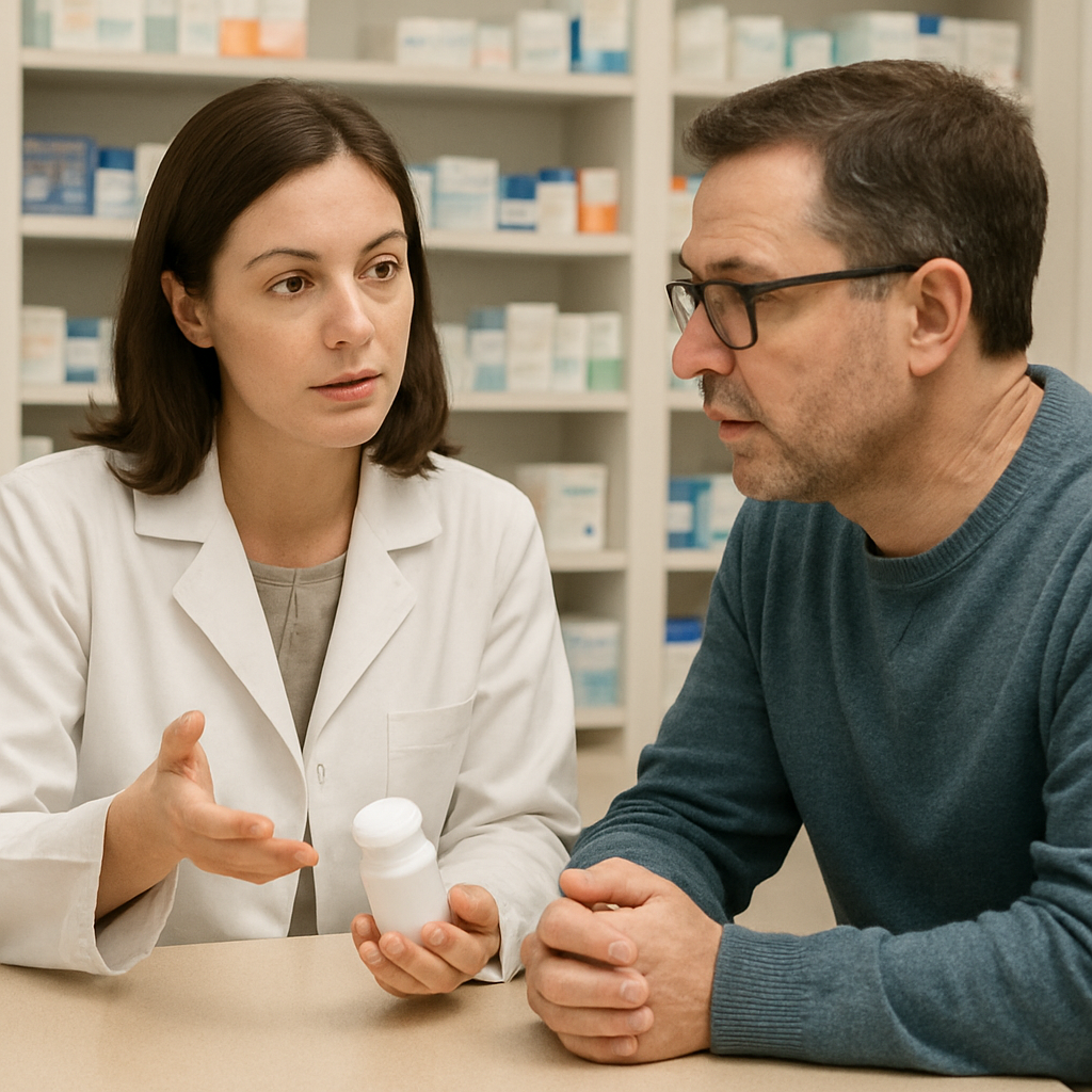 Consulting with a pharmacist