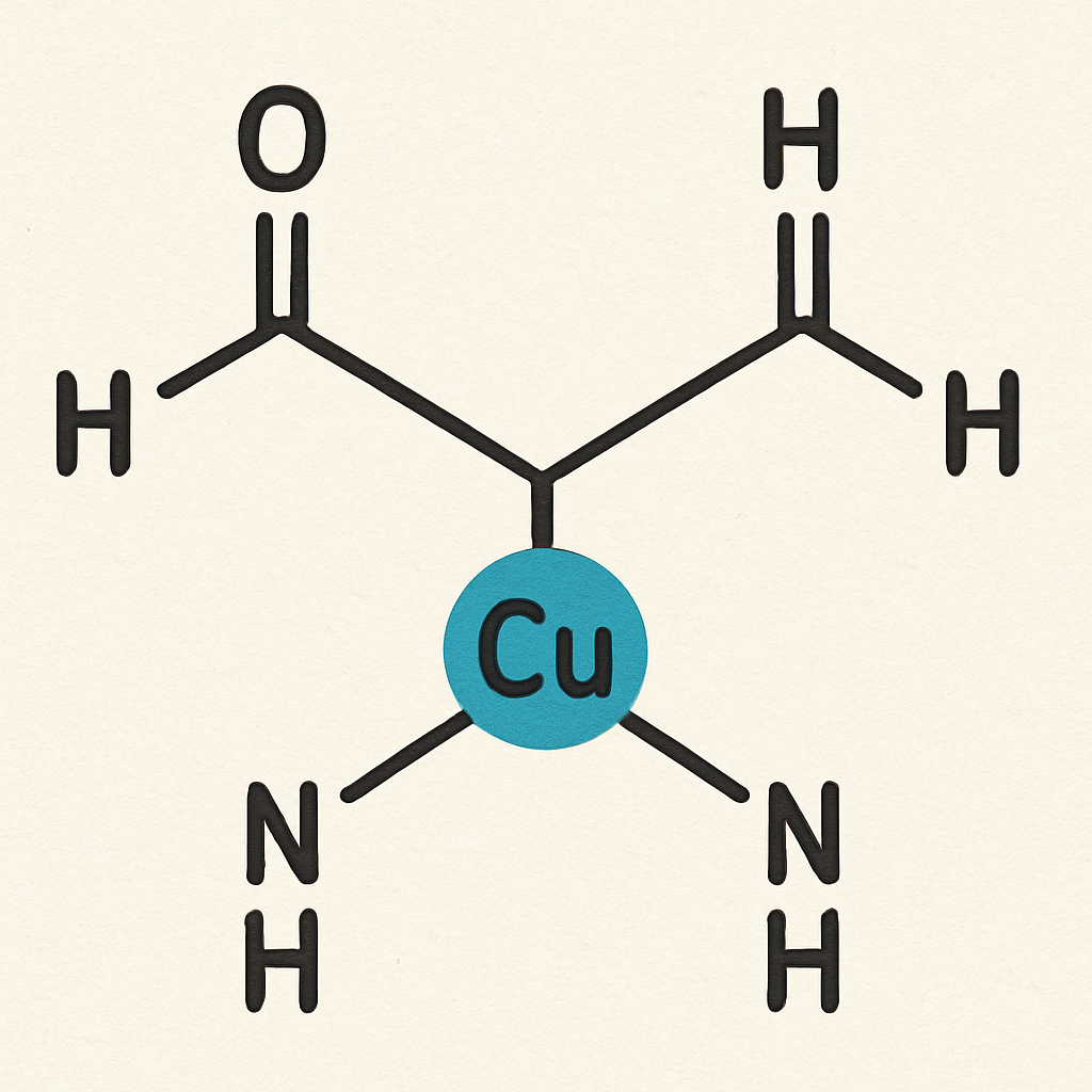 Copper peptide molecule structure