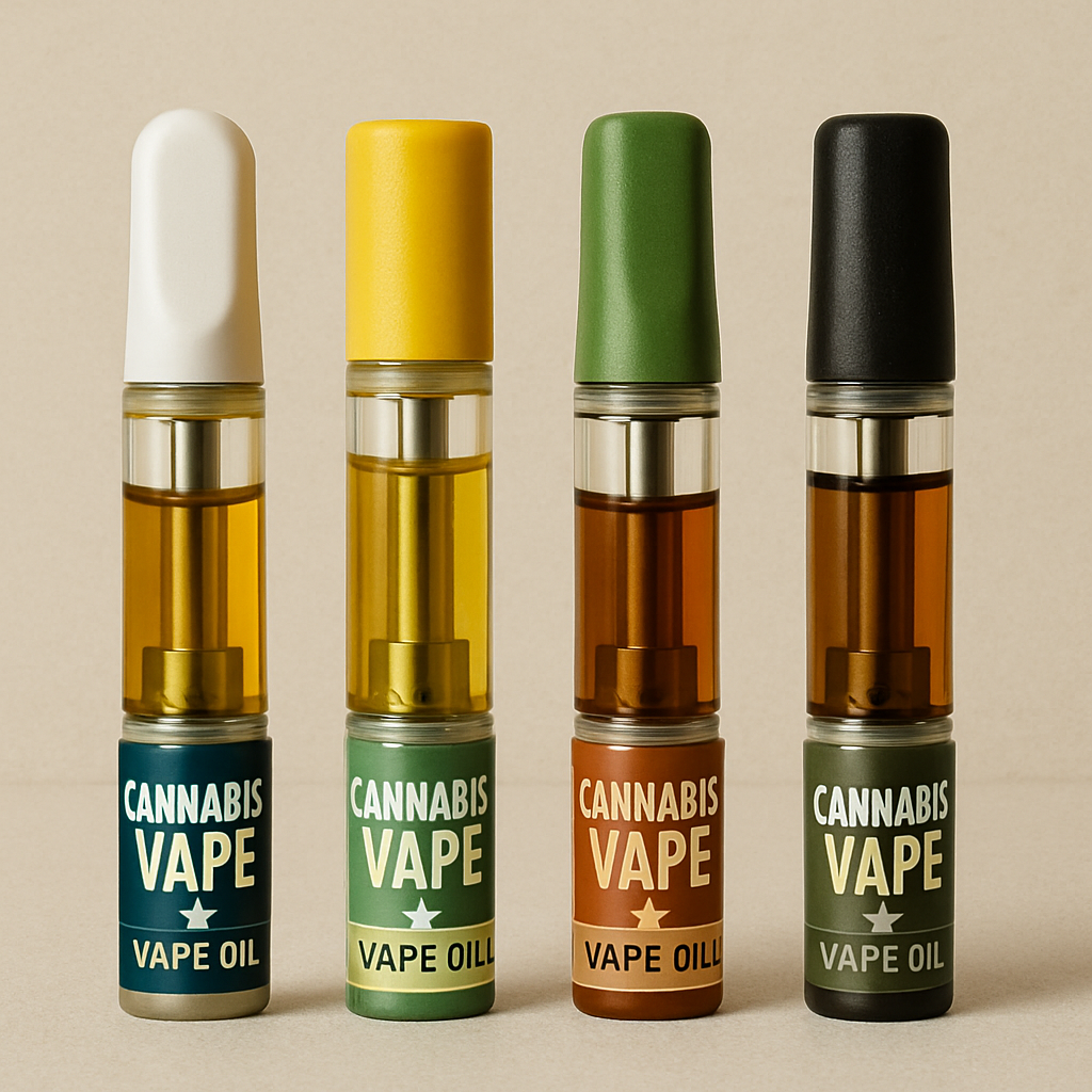 A selection of cannabis vape oils