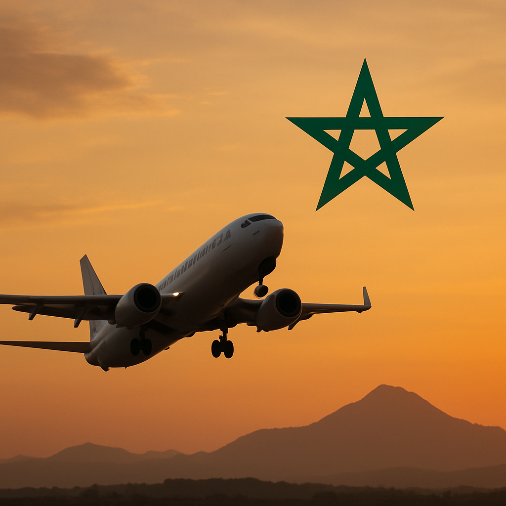 Avión despegando hacia Marruecos