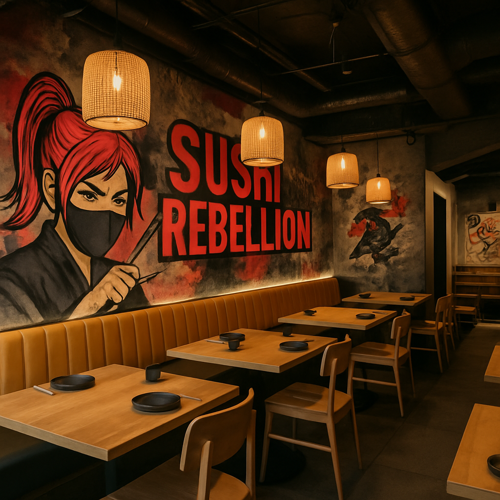 Interior of Sushi Rebellion restaurant
