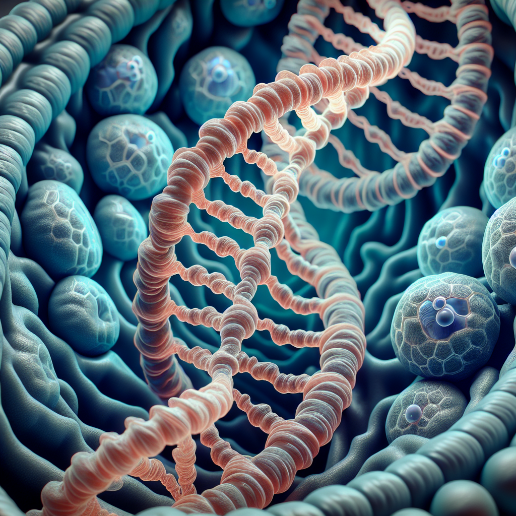 Illustration of collagen fibers providing structure