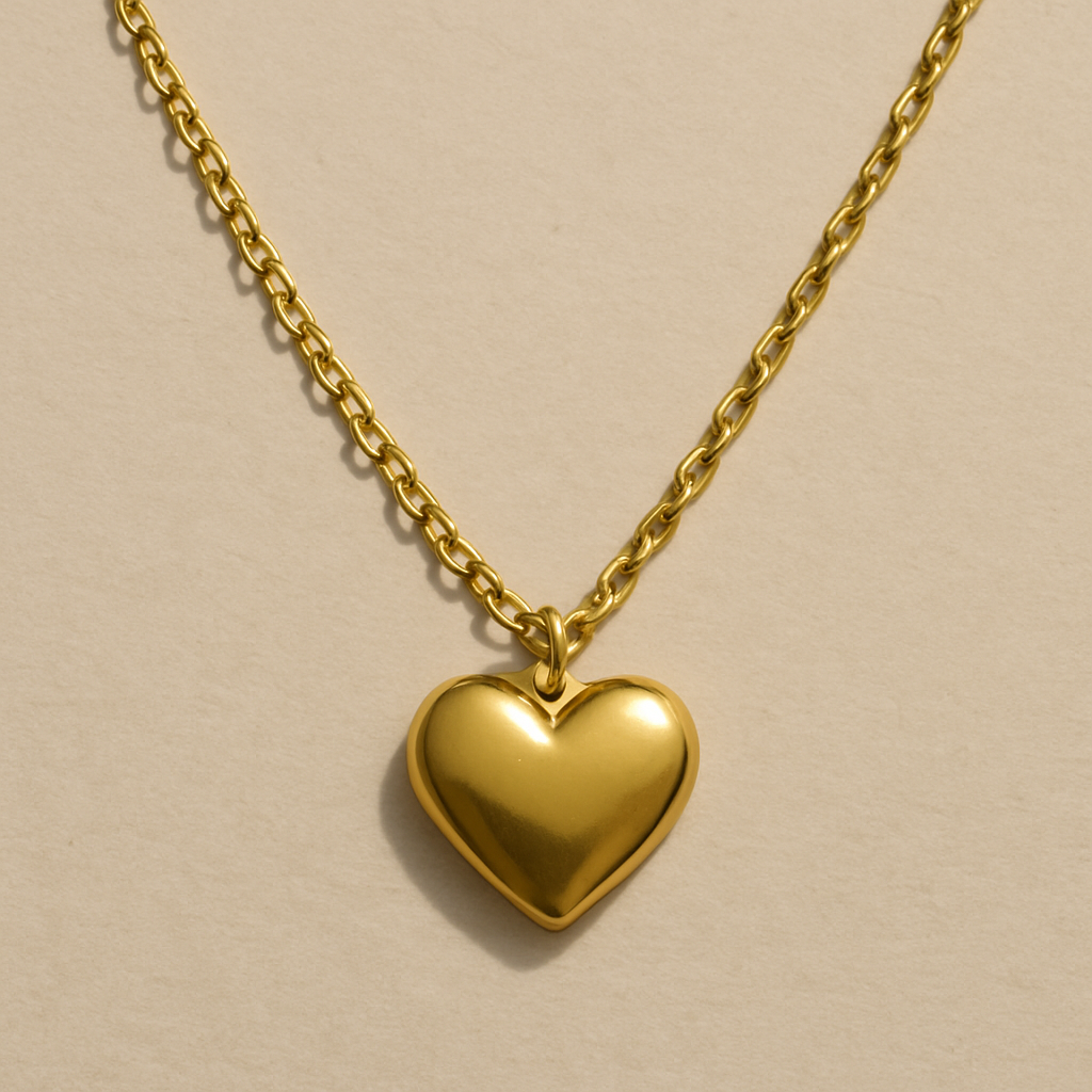 Gold heart necklace