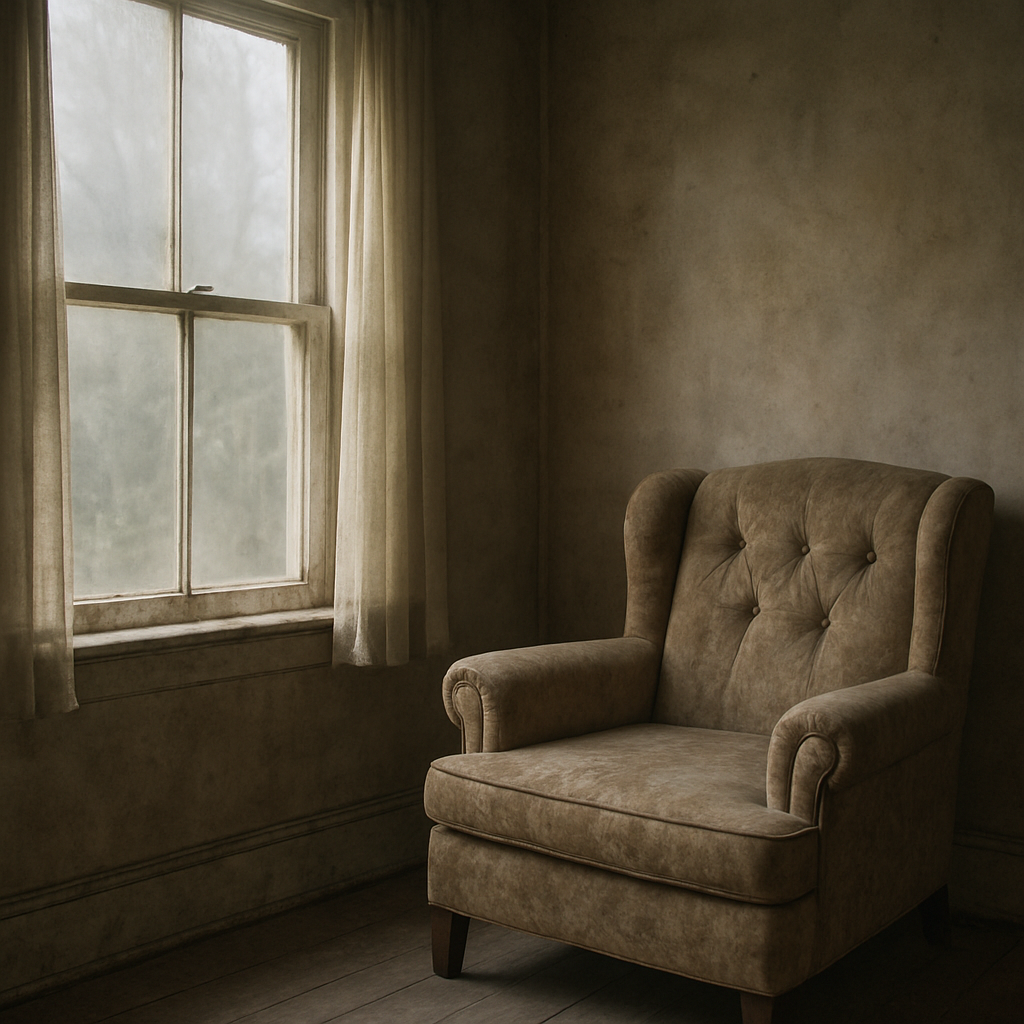 Faded furniture near a window