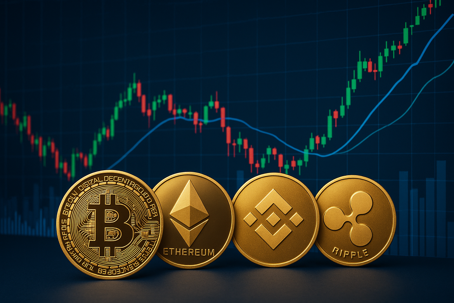 crypto coins and graphs